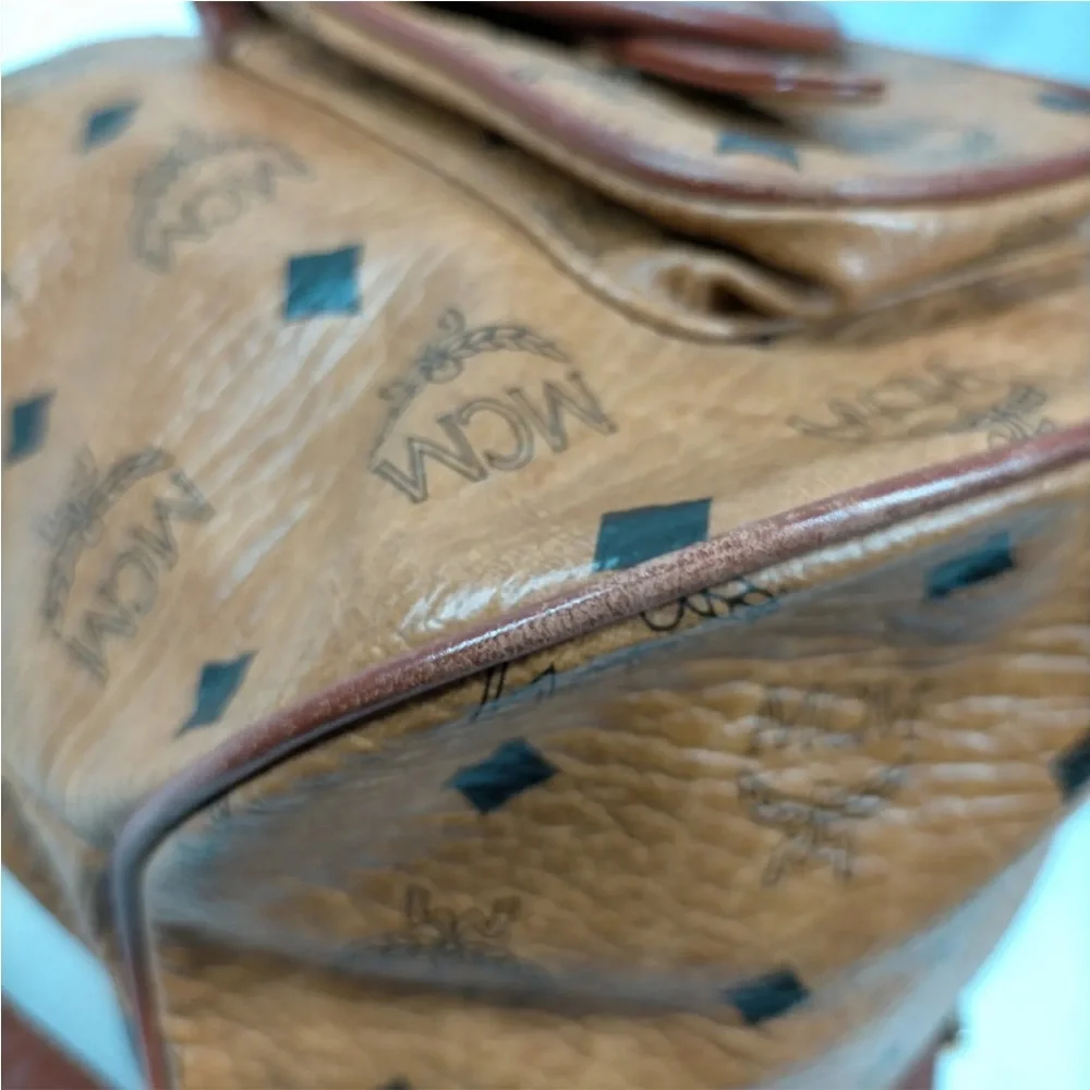 MCM‎ Cognac Logo Backpack